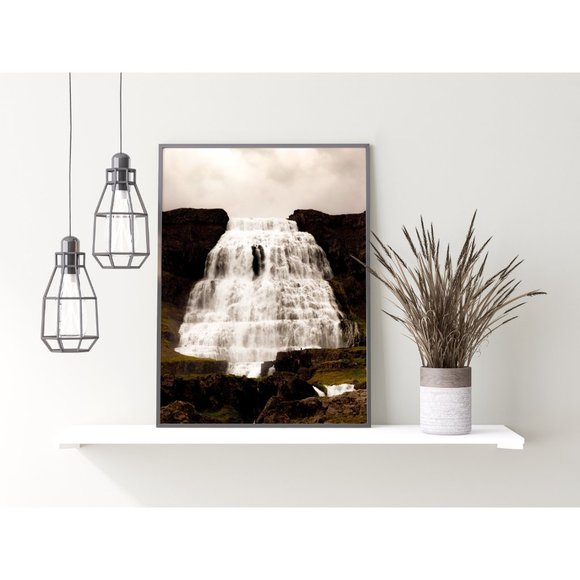 Lower South Falls, Oregon Waterfall Wall Art Design Poster Print Decor for Home - Picture 2 of 9